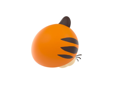 Prop157 Tiger Head Modello 3D