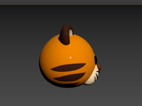 Prop157 Tiger Head Modello 3D