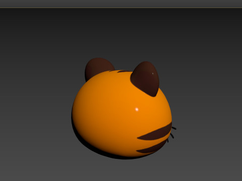 Prop157 Tiger Head Modello 3D