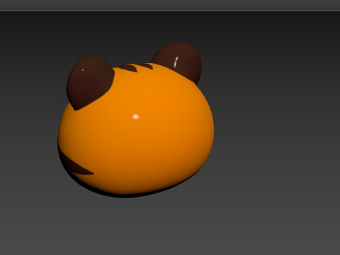 Prop157 Tiger Head Modello 3D