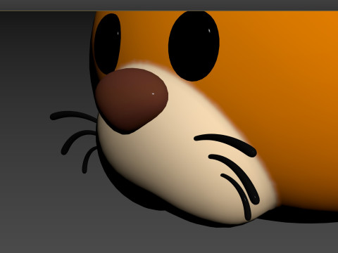 Prop157 Tiger Head Modello 3D