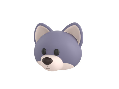 Prop158 Wolf Head 3D-Modell