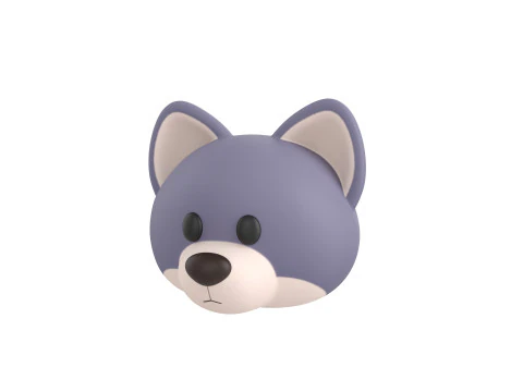 Prop158 Kepala Serigala Model 3D