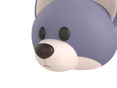 Prop158 Wolf Head 3D Model