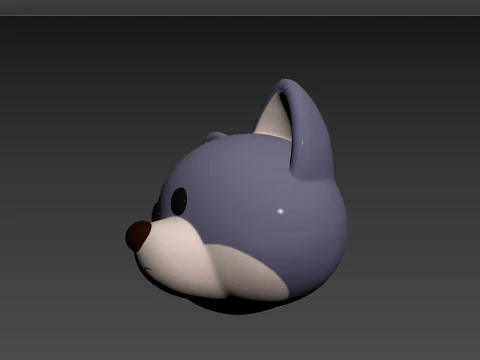 Prop158 Wolf Head 3D Model