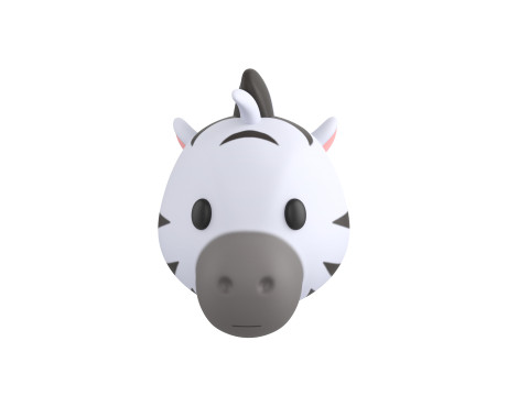 Prop159 Zebra Head Modelo 3D