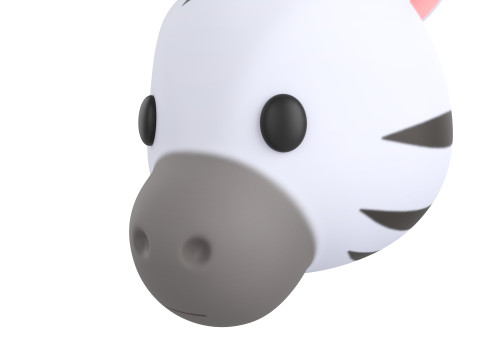 Prop159 Zebra Head Modelo 3D