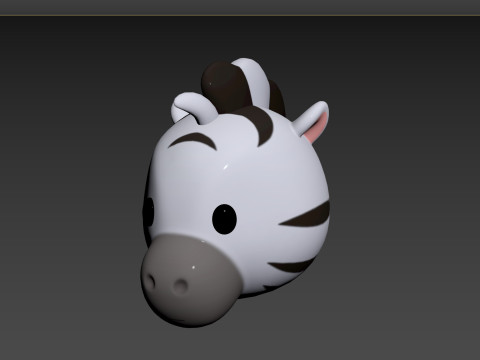 Prop159 Zebra Head Modelo 3D