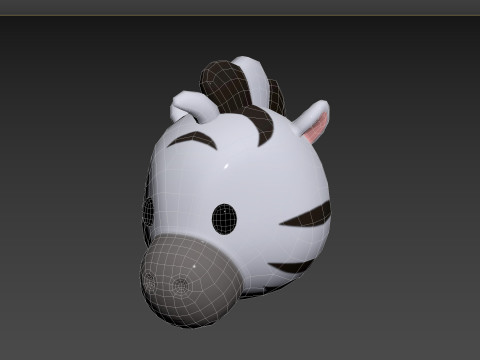 Prop159 Zebra Head Modelo 3D
