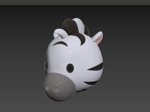 Prop159 Zebra Head Modelo 3D