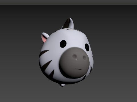 Prop159 Zebra Head Modelo 3D