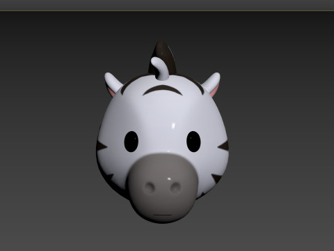 Prop159 Zebra Head Modelo 3D