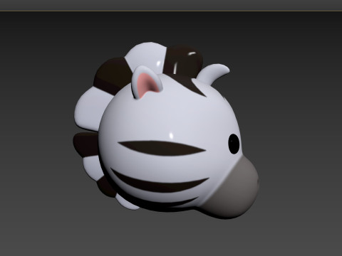 Prop159 Zebra Head Modelo 3D