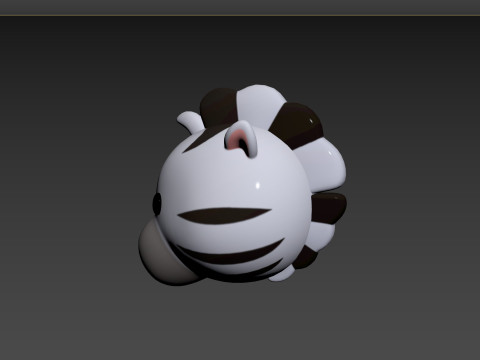 Prop159 Zebra Head Modelo 3D