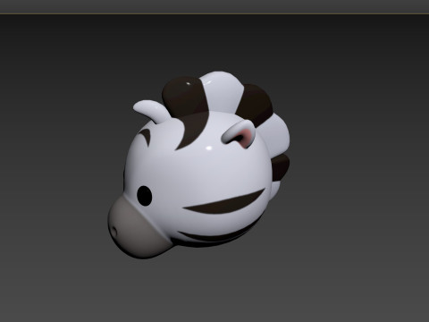 Prop159 Zebra Head Modelo 3D