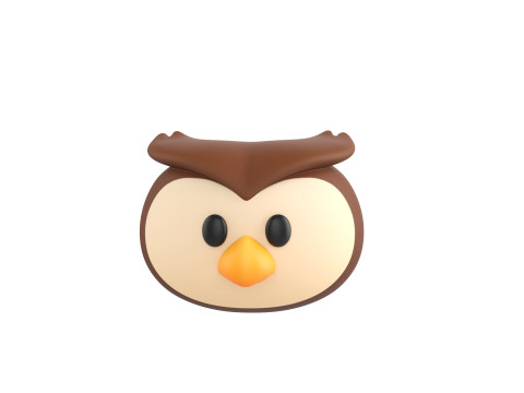 Prop160 Owl Head 3D 模型