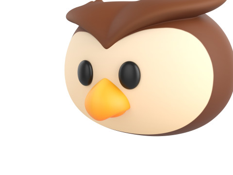 Prop160 Owl Head 3D 模型