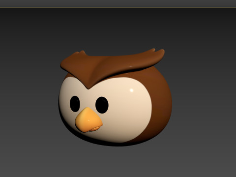 Prop160 Owl Head 3D 模型