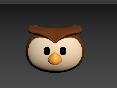 Prop160 Owl Head 3D 模型