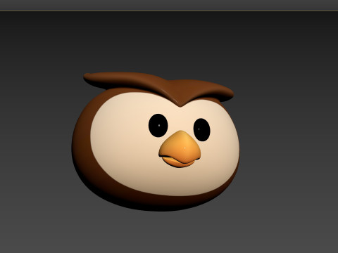 Prop160 Owl Head 3D 模型