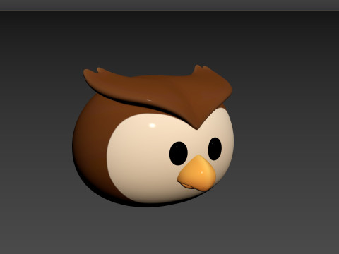 Prop160 Owl Head 3D 模型
