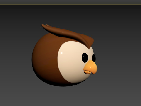 Prop160 Owl Head 3D 模型