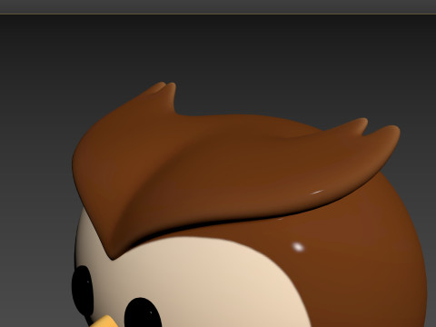 Prop160 Owl Head 3D 模型