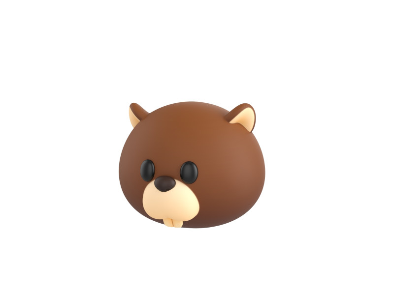 Prop161 Beaver Head Model 3D .c4d .max .obj .3ds .fbx .stl .blend 