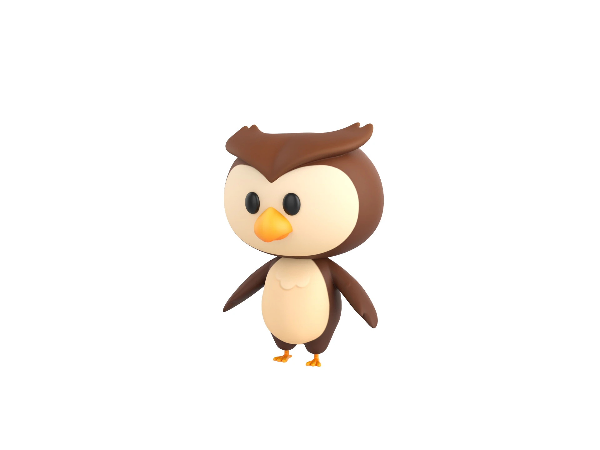 Character187 Owl 3D Model .c4d .max .obj .3ds .fbx .stl .blend 