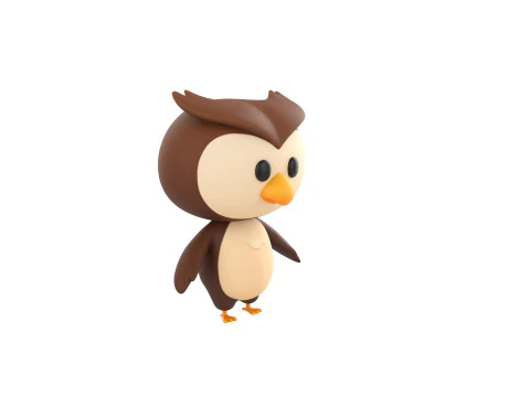 Character187 Owl 3D Model