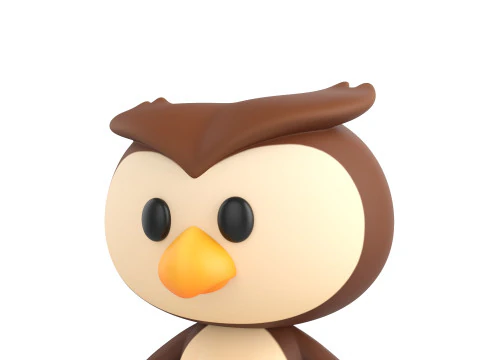 Character187 Owl 3D Model