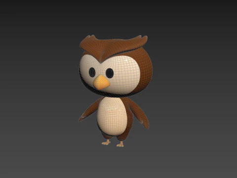 Character187 Owl 3D Model