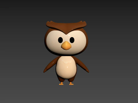 Character187 Owl 3D Model