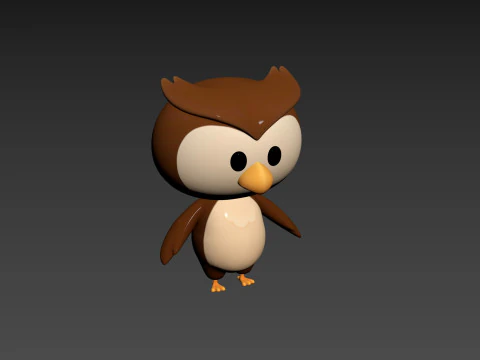 Character187 Owl 3D Model