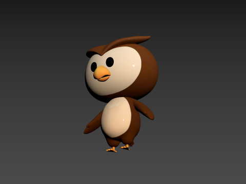 Character187 Owl Modelo 3D