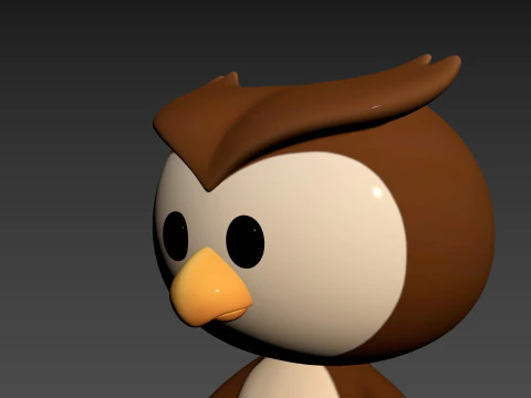 Character187 Owl 3D Model