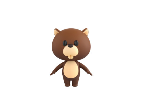 Character188 Beaver Model 3D