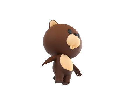 Character188 Beaver Model 3D