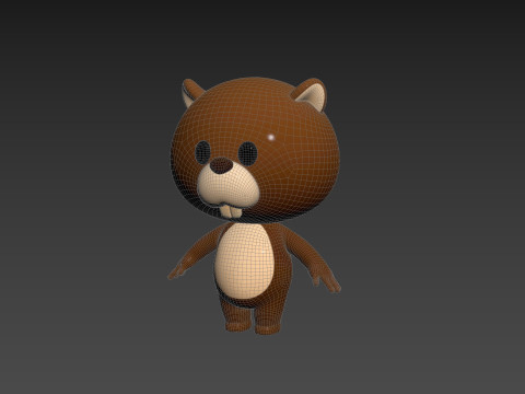 Character188 Beaver Model 3D