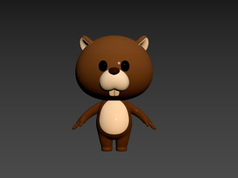 Character188 Beaver Model 3D