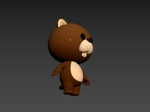 Character188 Beaver Model 3D