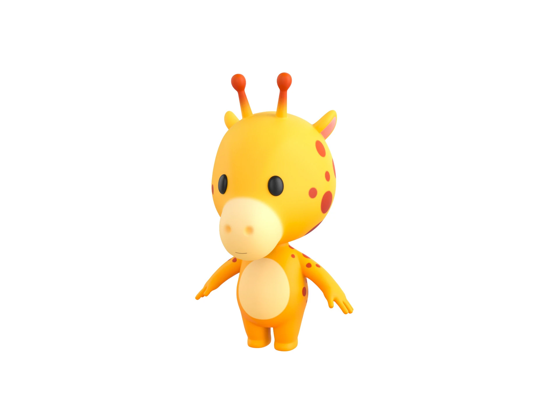 Character189 Giraffe 3D Model .c4d .max .obj .3ds .fbx .stl .blend 