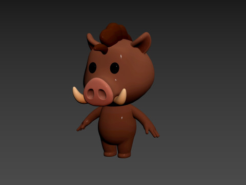 Character190 Boar Model 3D
