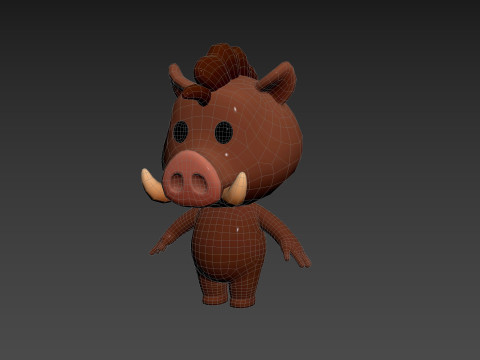 Character190 Boar Model 3D