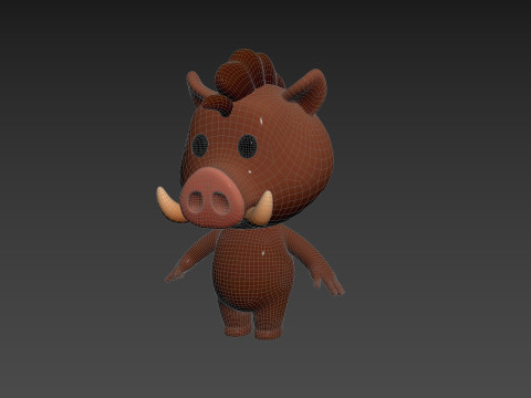 Character190 Boar Model 3D