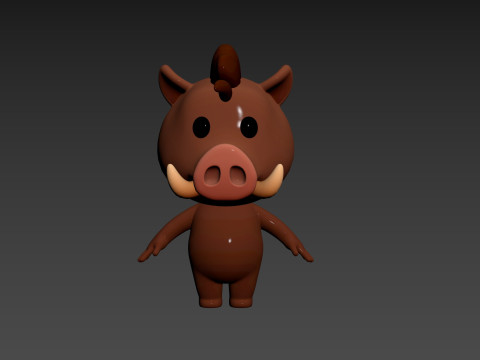Character190 Boar Model 3D