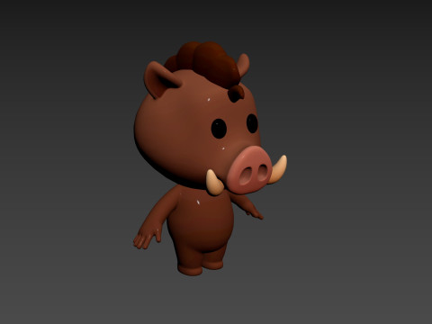 Character190 Boar Model 3D