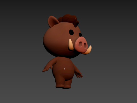 Character190 Boar Model 3D