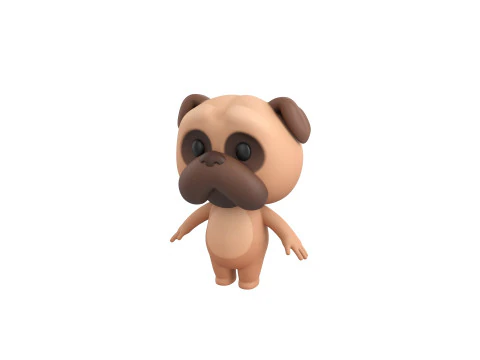 Character191 Pug 3D Model