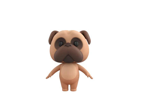 Character191 Pug 3D Model